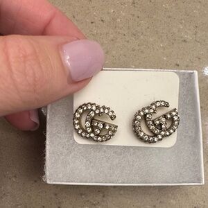 Repurposed GUCCI Crystal Stud Earrings